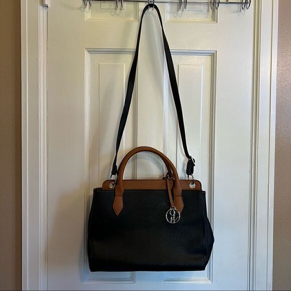 Nine West black with brown trim bag - Picture 3 of 8